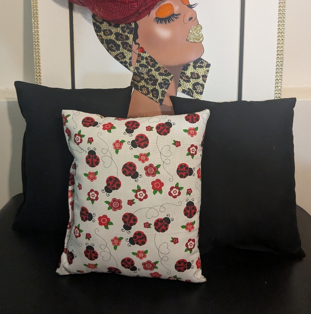 Purse Pillows SET of Three Handmade Lady Bugs 🐞🐞🐞🐞 Decorative Design